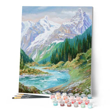 Load image into Gallery viewer, paint by numbers | Small River | intermediate landscapes mountains new arrivals | FiguredArt