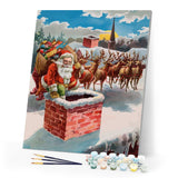 paint by numbers | Santa Claus in the Fireplace | christmas intermediate new arrivals | FiguredArt