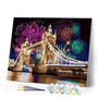 paint by numbers | Fireworks near the bridge | cities intermediate | FiguredArt