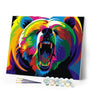 paint by numbers | Grizzly Bear Pop Art | animals bears easy new arrivals Pop Art | FiguredArt