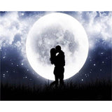 paint by numbers | Romantic Kiss and Full Moon | advanced new arrivals romance | FiguredArt