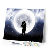 paint by numbers | Romantic Kiss and Full Moon | advanced new arrivals romance | FiguredArt