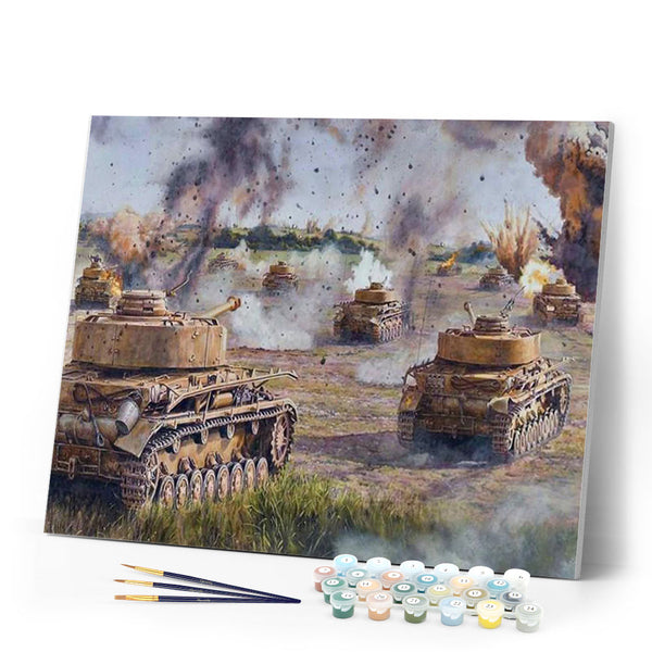 paint by numbers | Tank war | advanced landscapes new arrivals | FiguredArt