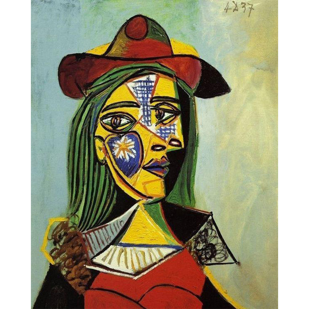 paint by numbers | Picasso Woman in Hat and Fur Collar | advanced famous paintings new arrivals picasso | FiguredArt