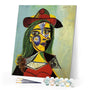paint by numbers | Picasso Woman in Hat and Fur Collar | advanced famous paintings new arrivals picasso | FiguredArt