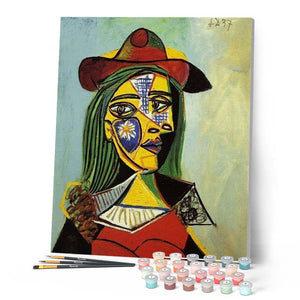Paint by Numbers - Picasso Woman in Hat and Fur Collar – Figured'Art