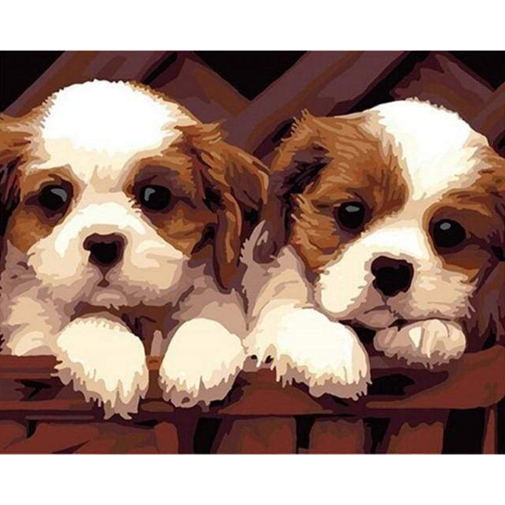 paint by numbers | Small puppies | animals dogs easy | FiguredArt