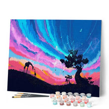Load image into Gallery viewer, paint by numbers | Sky and Giraffes | advanced animals giraffes new arrivals | FiguredArt
