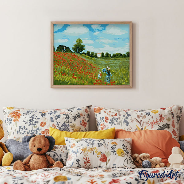 paint by numbers | Walking in the Fields | famous paintings intermediate landscapes new arrivals | FiguredArt