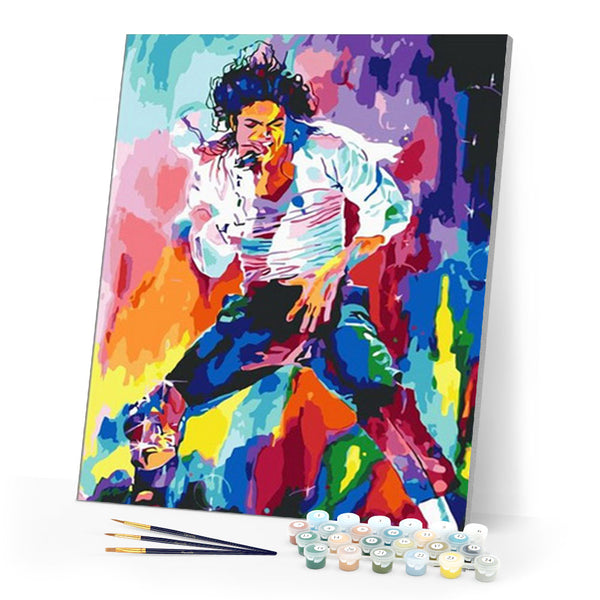 paint by numbers | Michael Jackson | intermediate new arrivals portrait | FiguredArt