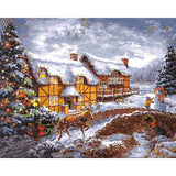 paint by numbers | Farm in Winter | advanced landscapes new arrivals | FiguredArt