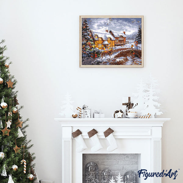 paint by numbers | Farm in Winter | advanced landscapes new arrivals | FiguredArt