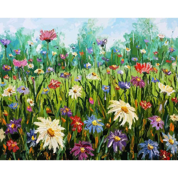 paint by numbers | Flowers in the Countryside | advanced flowers new arrivals | FiguredArt
