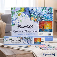 Load image into Gallery viewer, paint by numbers | Sailboat and Rising Sun | advanced landscapes new arrivals ships and boats | FiguredArt