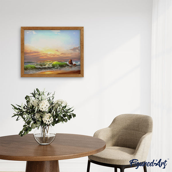 paint by numbers | Quiet Beach | intermediate landscapes new arrivals | FiguredArt