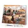 paint by numbers | At the Fruit Market | cities intermediate | FiguredArt