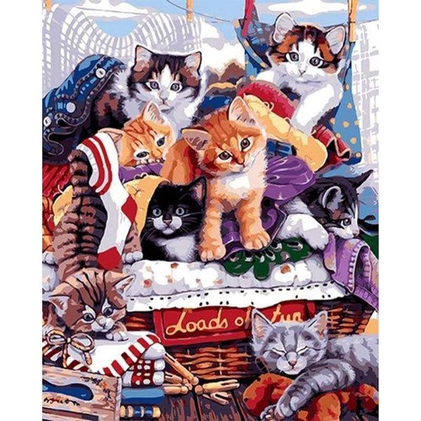 paint by numbers | Party with Cats | advanced animals cats | FiguredArt
