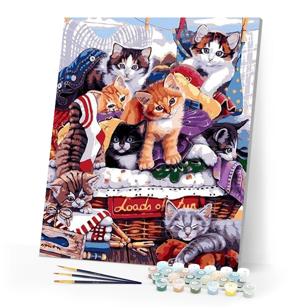 paint by numbers | Party with Cats | advanced animals cats | FiguredArt