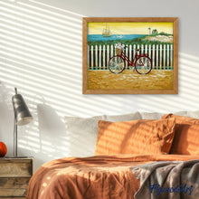 Load image into Gallery viewer, paint by numbers | Bicycle near the Sea | easy landscapes | FiguredArt
