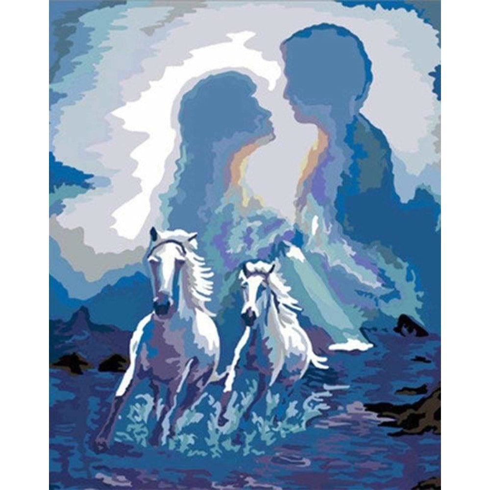 paint by numbers | Romanticism and Horses | animals easy horses romance | FiguredArt