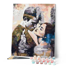 Load image into Gallery viewer, paint by numbers | Indian Temptation | intermediate portrait romance | FiguredArt