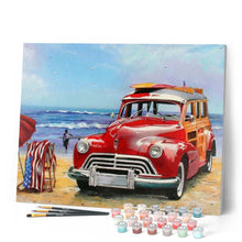 Load image into Gallery viewer, paint by numbers | Car at the Beach | cars and motos intermediate | FiguredArt
