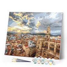 Load image into Gallery viewer, paint by numbers | On top of the Roofs | advanced cities landscapes | FiguredArt