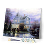 paint by numbers | Horses in front of the House | advanced landscapes | FiguredArt
