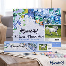 Load image into Gallery viewer, paint by numbers | White Horse in the Field | animals easy horses | FiguredArt