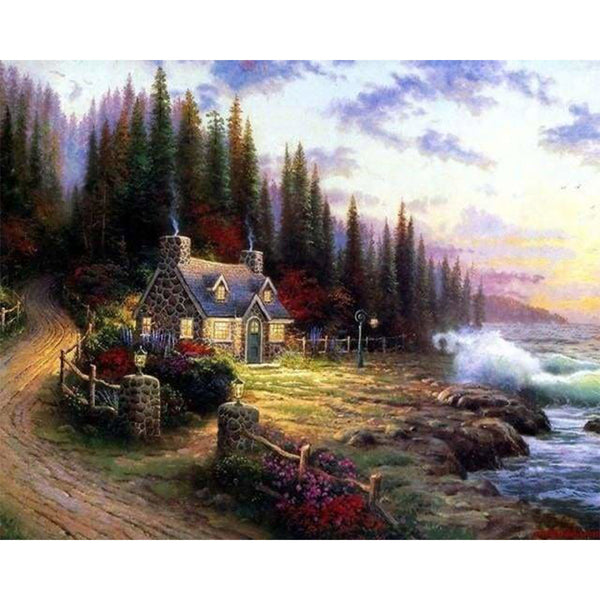 paint by numbers | My little house near the Sea | advanced landscapes | FiguredArt