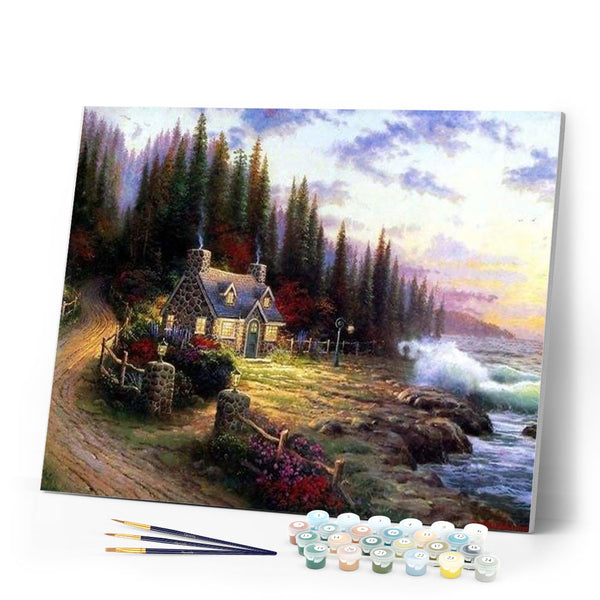 paint by numbers | My little house near the Sea | advanced landscapes | FiguredArt