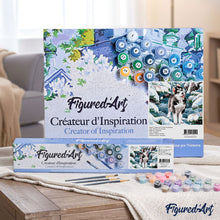Load image into Gallery viewer, paint by numbers | siberian husky | new arrivals animals dogs winter intermediate | FiguredArt