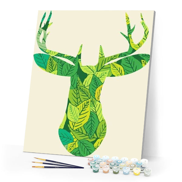 paint by numbers | Deer head Art | animals deer easy | FiguredArt