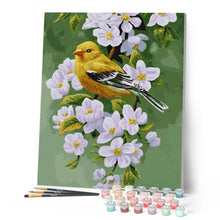 Load image into Gallery viewer, paint by numbers | bird on a flowering branch | new arrivals animals birds flowers easy | FiguredArt