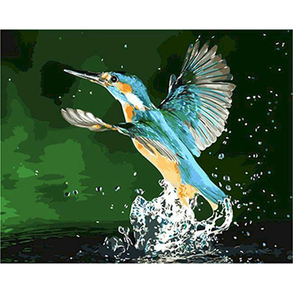 paint by numbers | kingfisher taking flight | new arrivals animals birds easy | FiguredArt