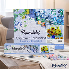 Load image into Gallery viewer, paint by numbers | Sunflowers in a Blue Vase and Fruits | easy flowers | FiguredArt