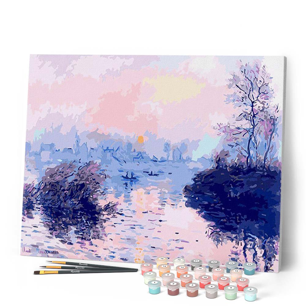 Paint by numbers - Claude Monet - Sunset on the Seine at Lavacourt