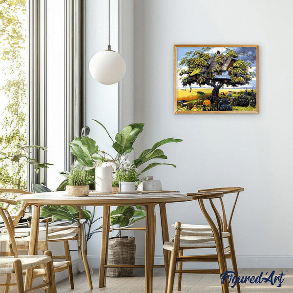 paint by numbers | House in the Trees | advanced landscapes trees | FiguredArt