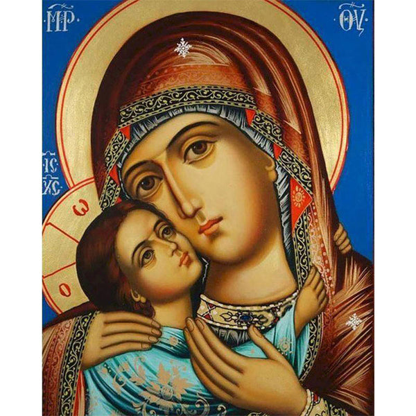 paint by numbers | virgin and child painting | new arrivals religion portrait advanced | FiguredArt