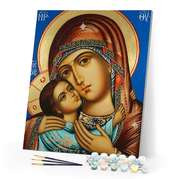 paint by numbers | virgin and child painting | new arrivals religion portrait advanced | FiguredArt