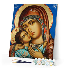 Load image into Gallery viewer, paint by numbers | virgin and child painting | new arrivals religion portrait advanced | FiguredArt