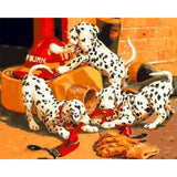 paint by numbers | Dalmatians playing | animals dogs easy | FiguredArt
