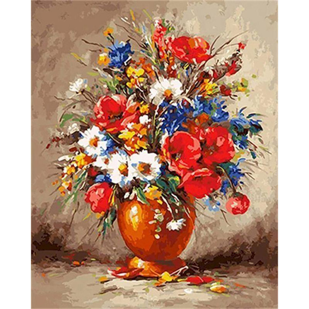 paint by numbers | multi flowers bouquet | new arrivals flowers intermediate | FiguredArt