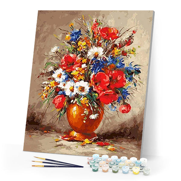 paint by numbers | multi flowers bouquet | new arrivals flowers intermediate | FiguredArt