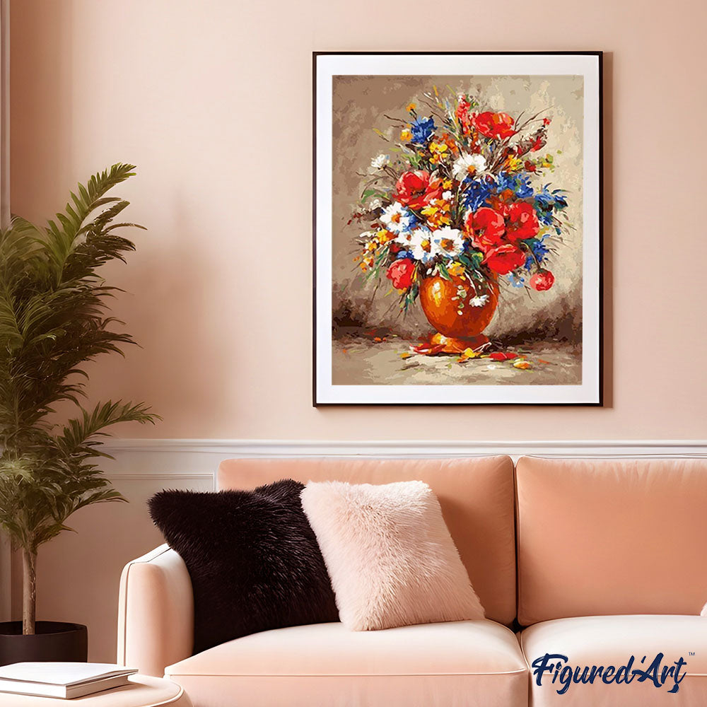 paint by numbers | multi flowers bouquet | new arrivals flowers intermediate | FiguredArt