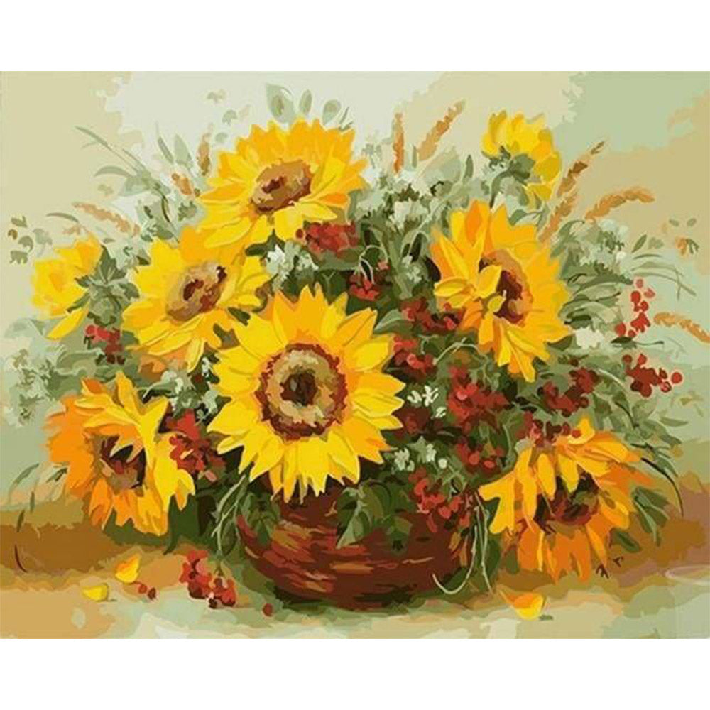 paint by numbers | Sunflowers and Flowers | flowers intermediate | FiguredArt