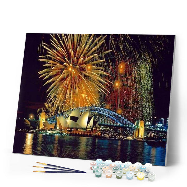paint by numbers | Fireworks in Sydney | advanced cities | FiguredArt
