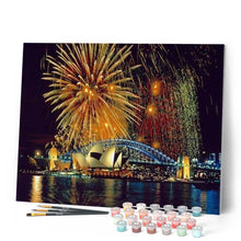 Load image into Gallery viewer, paint by numbers | Fireworks in Sydney | advanced cities | FiguredArt