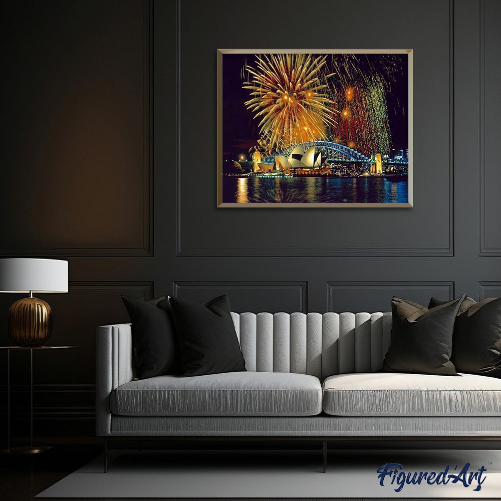 paint by numbers | Fireworks in Sydney | advanced cities | FiguredArt