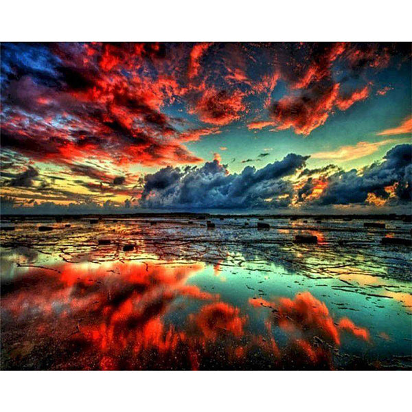paint by numbers | sky reflection | new arrivals landscapes advanced | FiguredArt